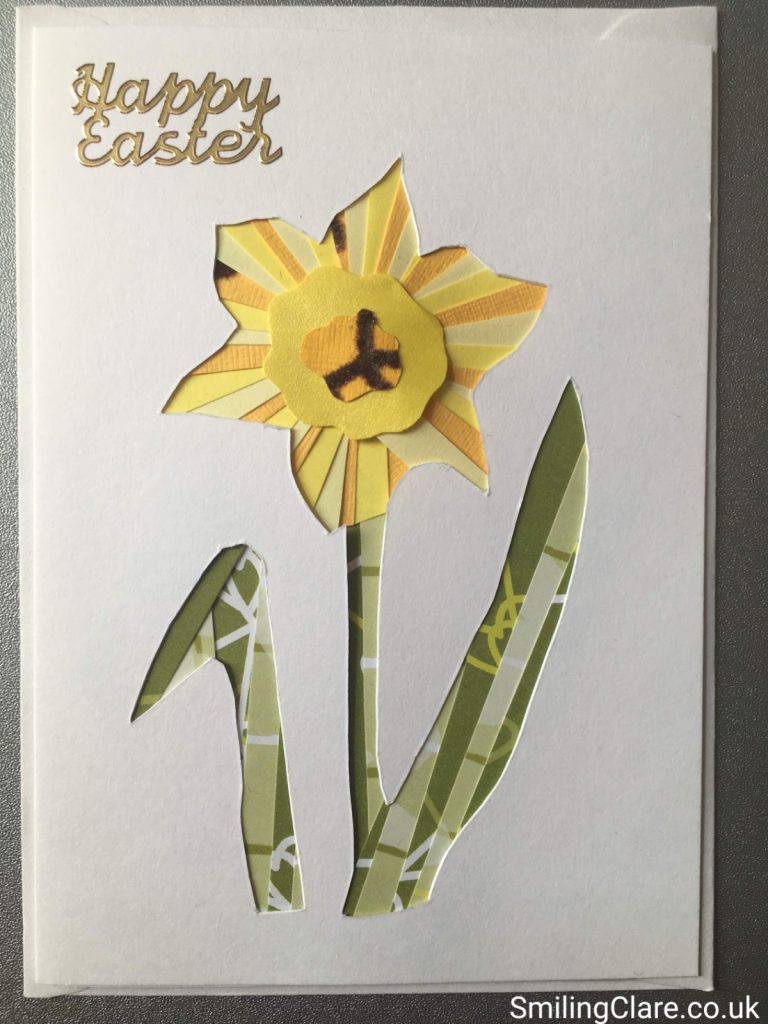 An Iris-Folded Daffodil Card