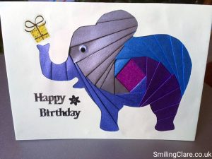 An Iris-Folded Elephant Card